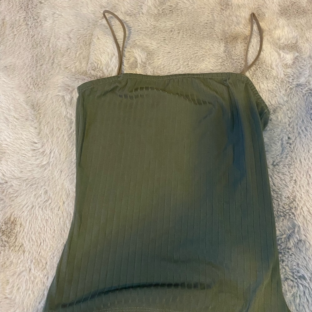 Green tank top